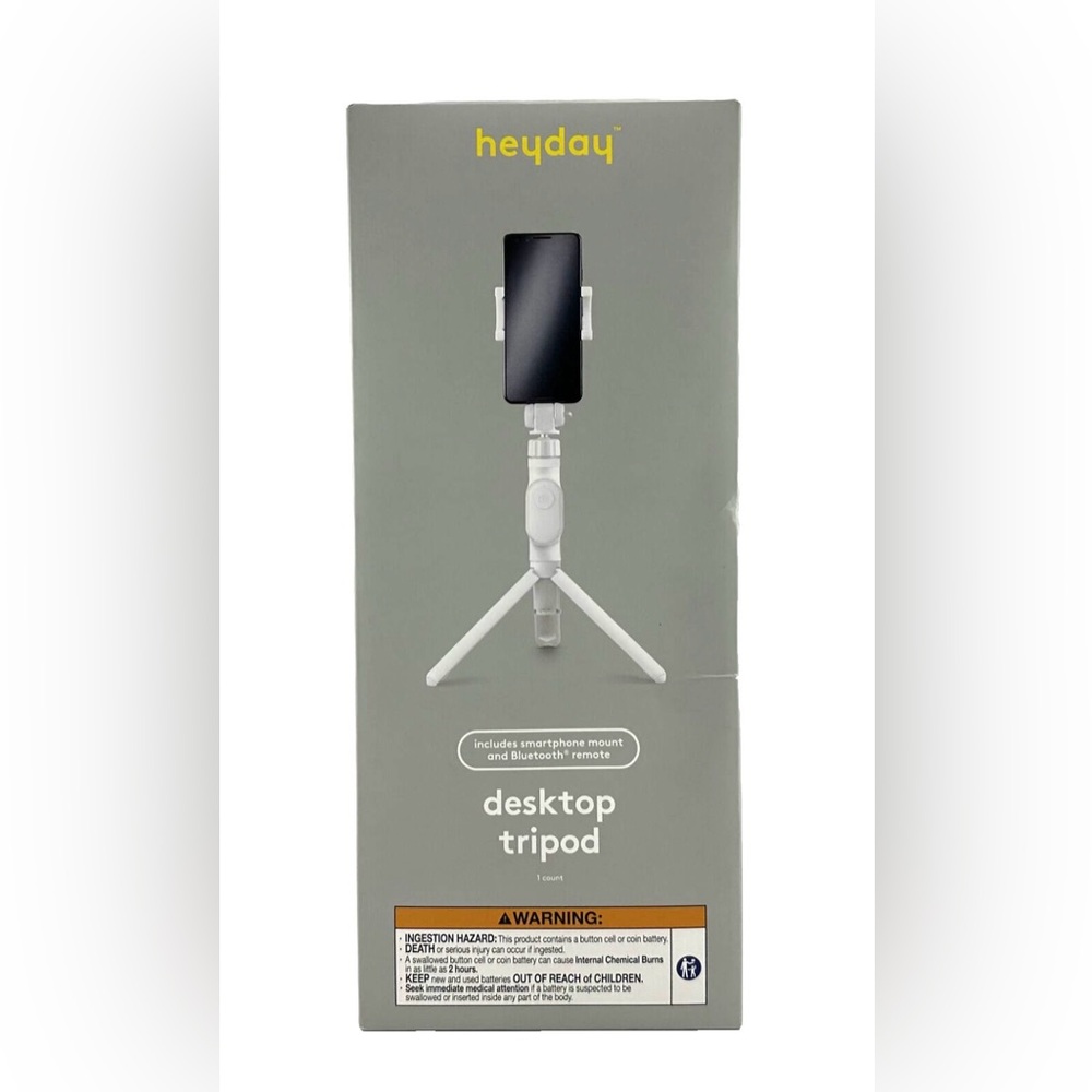Heyday Desktop Tripod Phone Mount in Stone White 1 Count New